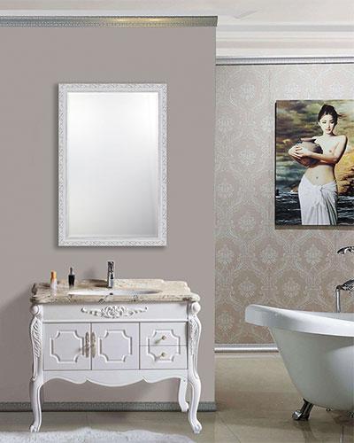 Miroir rectangulaire de salle de bains biseauté