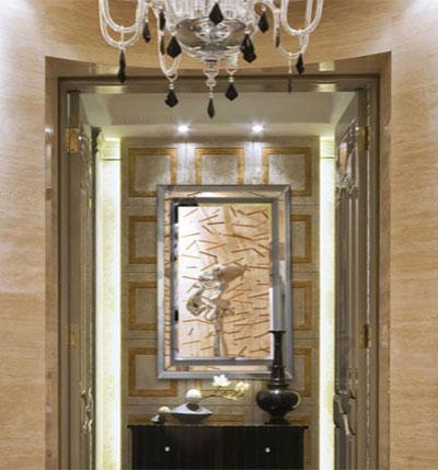 Miroir mural cadre en bois