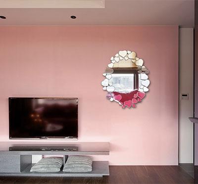 Miroir décoratif mural ovale
