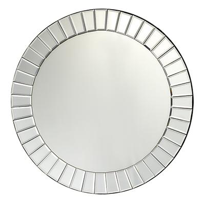 Miroir rond en verre cadre MDF