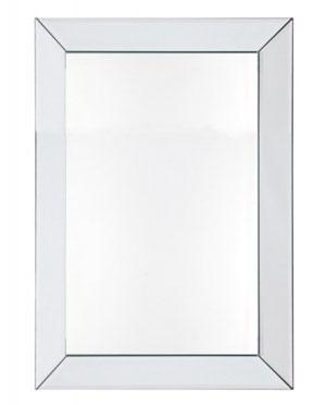 Miroir de maquillage rectangulaire cadre en bois