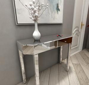 Coiffeuse en verre miroir
