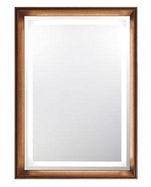 Miroir avec cadre et lumière LED