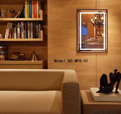 Miroir avec cadre et lumière LED MPS-01